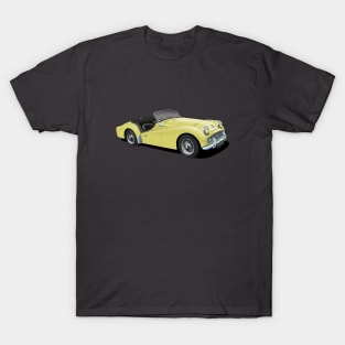 Triumph TR3 in yellow T-Shirt
